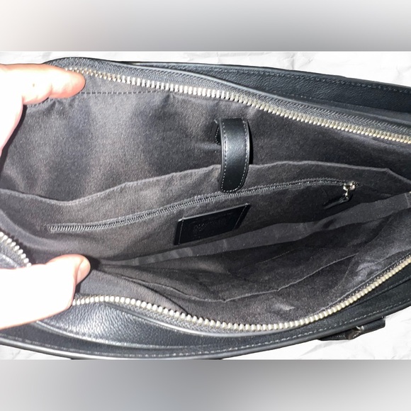 Coach Black Leather Men's Work Bag - Picture 6 of 14